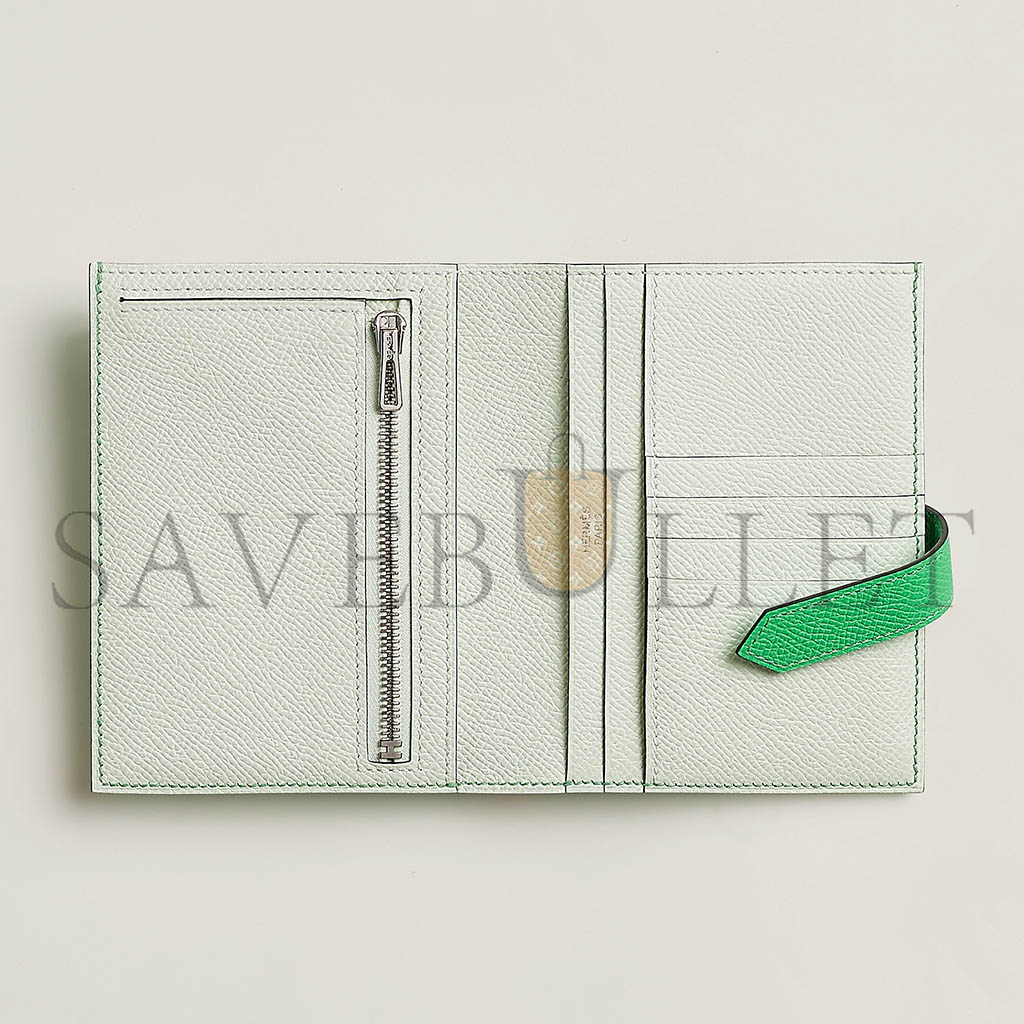 H**mes bearn compact wallet h076220ckba (12*9.5*0.4cm)